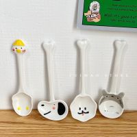 Japanese cute hand-painted cartoon Totoro ceramic spoon girl heart eating long handle spoon dessert spoon household 【Boutique】✾▩