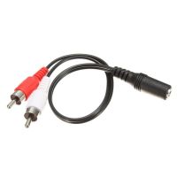 Universal Headphone 3.5 3.5mm to RCA RCA Male 3.5mm Female Stereo Audio Adapter Cable Splitter Audio Cables Headphones Accessories