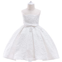 Summer Flower Applique Girls Wedding Dresses Kids Birthday Elegant Party Prom Gown Children Clothing For Girls Vestidos