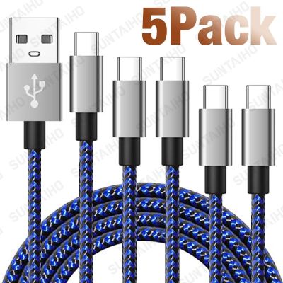 5Pack USB Type C Cable for Xiaomi Redmi note 10 9s Samsung S10 Mobile Phone Fast Charging USB C Cable Type C phone Charger Cable Cables  Converters