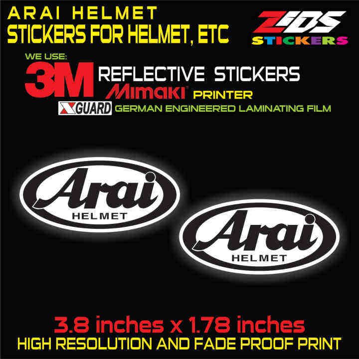 arai helmet stickers 3M reflective printed laminated sticker for helmet