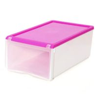 HOT Transparent Drawer Case Plastic Shoe Storage Boxes Organizer Stackable Box