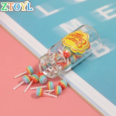 1/12 Dollhouse Miniature Food Dessert Sugar Lollipops With Case Holder Candy