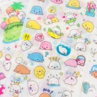 6 Sheets Kawaii Sea Lion Otters DIY Adhesive PVC Stickers Decorative Diary Album Stick Label Paper Decor Stationery Stickers Labels