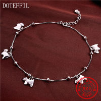 Fashion 100 Sterling Silver Anklet Woman Charm 925 Silver Horse Pendant Anklet High Quality Jewelry