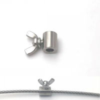 pcs Handscrew Clamp ลวด เชือกรัดคลิปหัวเข็มขัดผีเสื้อ 304 สแตนเลสสำหรับลวดเหล็ก 2-8 มม.-Naeki