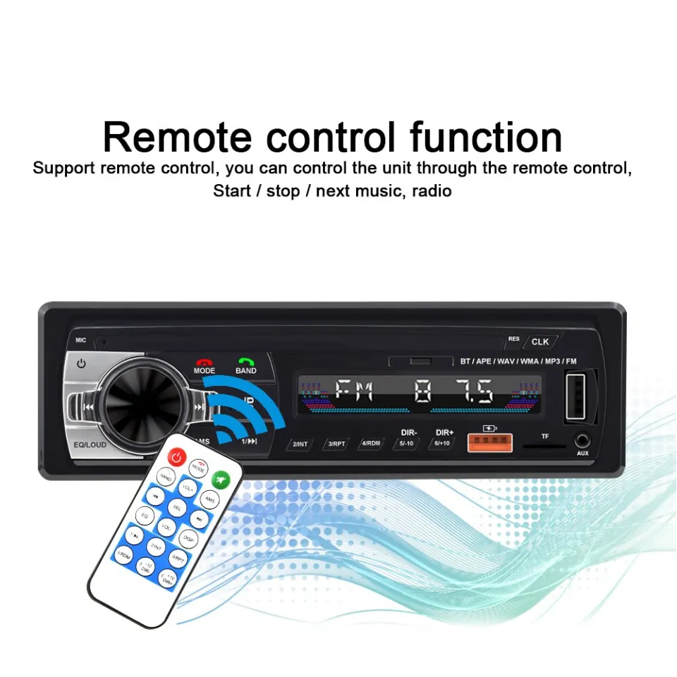 Single DIN Bluetooth Audio Car Stereo Radio In Dash MP3 Player FM USB AUX  Intput
