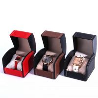PU Leather Watch Box For Quartz Watches Jewelry Organizer Gift Packaging Watch Storage Box Flip Display Jewelry Case Holder