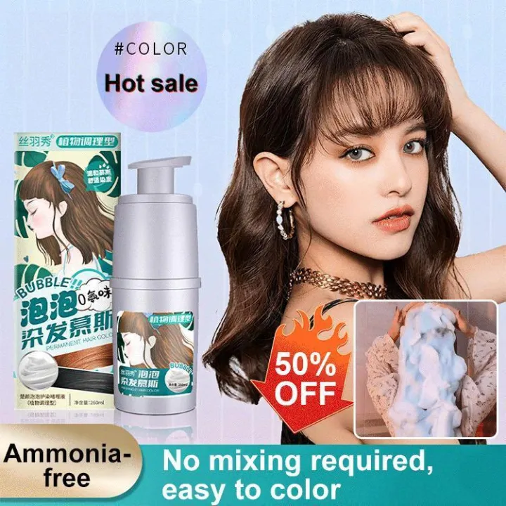 ECOOL Ammoniafree plant conditioning bubble hair dye Lazada