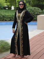 ดูไบอาหรับเดรส Abaya ผู้หญิงมุสลิมยาวของอิสลามชุดเดรสยาวปักเลื่อมประดับด้วยลูกปัดชุดเดรส Maxi ชุดเดรสเสื้อผ้าแบบอิสลามคาฟตัน