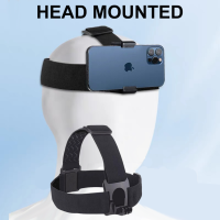 กล้องแอคชั่น Gopro Headgear คลิปโทรศัพท์ตัวยึดสำหรับกล้องโกโปรฮีโร่10 9 8 7 6ชุดอุปกรณ์เสริมกล้องถ่ายรูปแอ็คชั่นโทรศัพท์มือถือกิ๊ฟคาดผมสำหรับการสตรีมสดมือถือ