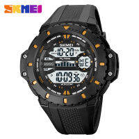 SKMEI Men S Fashion Atmosphere Sports Watch Hot Sale Multi Functional Two Place Time, Stopwatch Timing, EL Glow In The Dark,แสดงวันที่,นาฬิกาปลุก,แสดงสัปดาห์,เวลาเต็มชั่วโมง,นาฬิกาผู้ชายกันน้ำ12/24ชั่วโมง