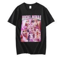 เสื้อยืดสำหรับผู้ชายและผู้หญิงแบบทำมือเสื้อยืดแนวกราฟิก Nicki Minaj เสื้อยืดฮิปฮอปผ้าฝ้ายแขนสั้นทรงหลวมเสื้อยืดฮาราจูกุใส่ลำลองไซส์ใหญ่พิเศษ6XL 5XL 4XL