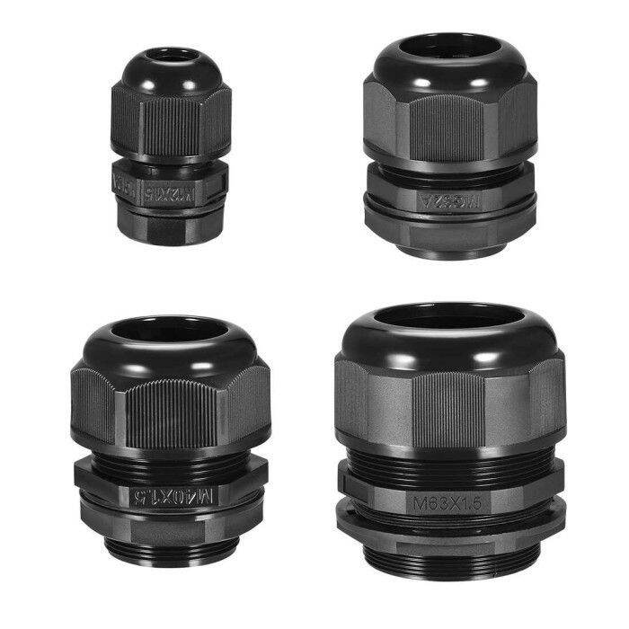 pvc cable gland m32 kabel gland m32 x 1.5 plastik Hitam Lazada