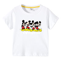 Mickeys เสื้อยืดผ้าฝ้ายลายกราฟิกฤดูร้อนแขนสั้นเด็กเด็กผู้ชายเสื้อยืดเสื้อแขนสั้นสำหรับเด็กหญิง0000