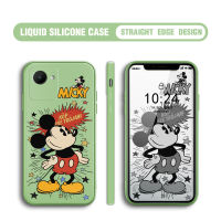 เคสโทรศัพท์ไมค์เมาส์สุดสร้างสรรค์สำหรับ Realme C30S เคสป้องกันทนแรงกระแทกกล้องคลุมทั้งหมดปลอกซิลิโคนของเหลวทรงสี่เหลี่ยมแบบดั้งเดิม