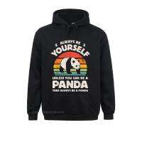 Sudadera con capucha de manga larga para hombre y mujer, ropa para parte superior masculina, estilo Retro, con estampado de oso Panda, "Always Be Yourself"