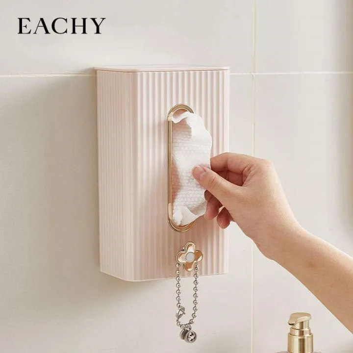 muji-high-end-face-towel-storage-box-wall-mounted-toilet-tissue-box-waterproof-no-puncture-toilet-paper-box-bathroom-light-luxury-and-high-end-original