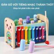 Đồ Chơi Đập Chuột, Đàn gỗ Xylophone 8 thanh, Đồng hồ giúp bé học phút, giờ