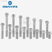 ﹊■◑  Wanyifa Titanium Ti Bolt M10x20 25 30 35 40 45 50 55 60 65 70 75 80 85 90mm Flange Hex Head Screw for Motorcycle Refitted