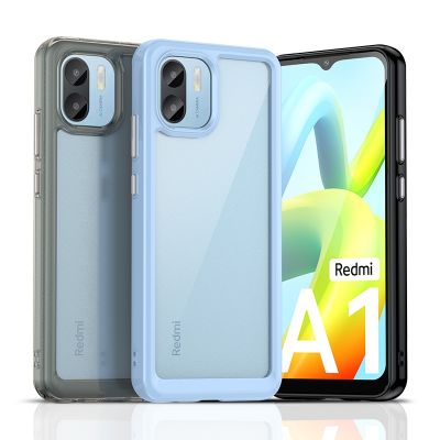 Shockproof Phone Case For Xiaomi Redmi A1 Silicone Bumper Acrylic Transparent Cover For Redmi A1 Case