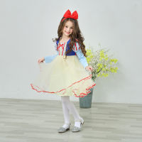 ? Popular Clothing Theme Store~ Childrens Day Stage Costume Snowyprincess Mesh Dress Halloween Costume Kindergarten Fairy Tale Drama