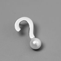 Lotus Fun Moment Real 925 Sterling Silver Handmade Fashion Jewelry Cute Question Mark Design Brooches Pin Broche For Women