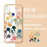 Casing Ponsel สำหรับ Xiaomi Poco M4 Pro Redmi 7 Redmi Note 12 4G เคสมิกกี้ลายการ์ตูนกันกระแทกของแท้ปลอกอ่อนเคสมือถือใสป้องกันกล้องคลุมทั้งหมด