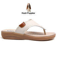 Hush Puppies_รองเท้าผู้หญิง รุ่น Yammi HP KWSBB9013C - สีเบจ หนังแท้ รองเท้าแตะพื้นนิ่มกันลื่นใส่สบาย Womens Shoes Flip Flops