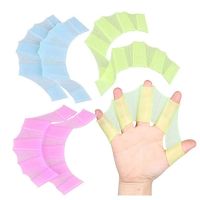 1Pair Uni Frog Type Silicone Girdles Swimming Hand Fins Flippers Finger Webbed s Paddle Water Sports Accessories