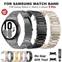 20mm Solid Metal Strap For Samsung Galaxy Watch 5 40/44mm Pro 45mm Curved End Stainless Steel Band For Watch 4 Classic 46mm 42mm Straps