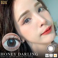 ?ขายดีที่1 มีค่าสายตา? Wink Honey Darling Gray Brown สายตาปกติ และ ค่าสายตาสั้น 0.00-10.00 คอนแทคเลนส์ ตาโต ลายฮิต Tiktok แถมตลับฟรี