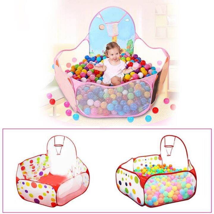 baby-ocean-ball-pit-pool-game-indoor-kids-game-play-toy-tent-with-ball-hoop