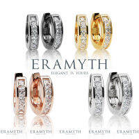 Eramyth Jewelry ต่างหูห่วง เงินแท้ 92.5 ขนาด 14MM ฝังเพชรสวิส CZ SH-0074 สินค้ามาตรฐานส่งออก(พร้อมส่ง)