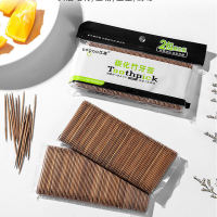 200 PCs Carbonized Toothpick Household Commercial Carbonized Bamboo Mildew-Proof Fruit Stick Portable Portable Toothpick Gadget Stick