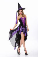 MS5893 ชุดแม่มดแฟนตาซี ชุดแม่มดสาวสวย Sexy Witch Costumes Adult Purple ?ด่วนมีส่งGrabค่า