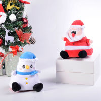 6 Inch Reversible Christmas Santa Snowman Plushie Double-Sided Flip Soft Stuffed Plush Doll For Kids Xmas Gifts Decoration