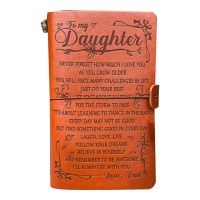 Leather Sketch Book Handmade Journal Notebook Diary Hand Account to My Daughter G88D
