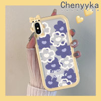 เคส Chenyyka สำหรับ iPhone X Xs Xr Xs Max ลายการ์ตูนกลีบดอกไม้น่ารักใหม่สีสันสดใสเคสโทรศัพท์โปร่งใสนิ่มกันกระแทกป้องกันเลนส์กล้องเคสใส