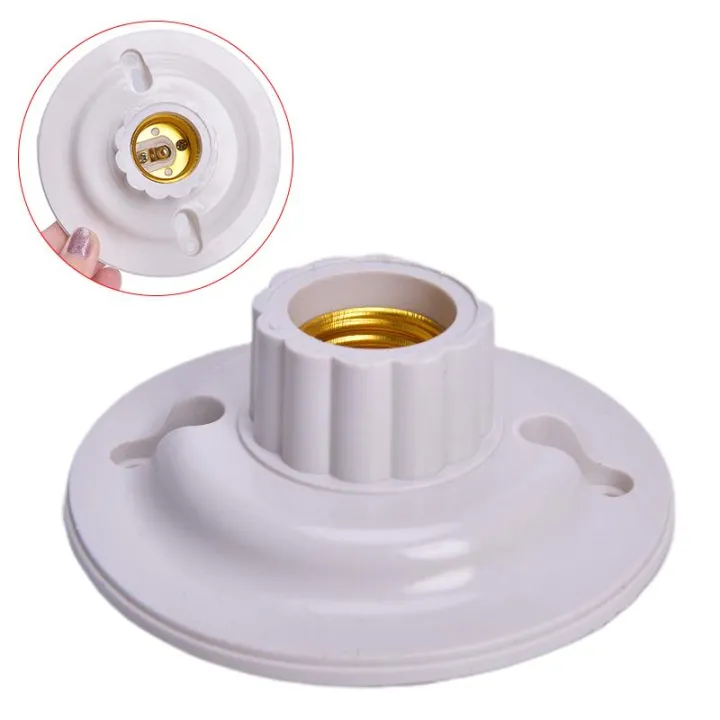 YILU E27 LED Light Bulb Holder Round Socket E27 Base Hanging Lamp