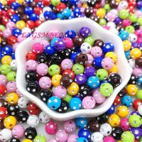 50 piece/lot 8mm Bright Shiny Round Acrylic Loose Spacer DIY Beads For Jewelry Findings Jewelry making Bracelet