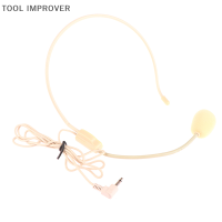 TOOL IMPROVER ลำโพงชุดหูฟังไมโครโฟนแบบมีสายสำหรับบรรยายคอนเดนเซอร์เครื่องขยายเสียงบรรยายขนาด3.5มม.