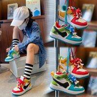 【hot sale】 ▩ C19 Children Sports Shoes Influencer Mandarin Duck Spring Autumn New Style Girls Soft-Soled Casual Sneakers Boys High-Top Street