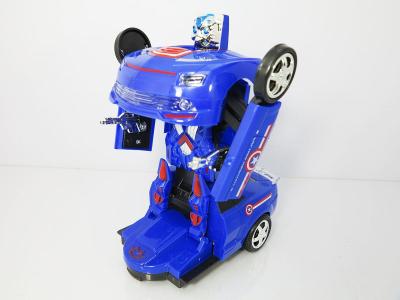 รถบังคับวิทยุ แปลงร่างเป็นหุ่นยนต์   มีไฟหน้าหลัง มีเสียงหุ่นยนต์ เล่นสนุกมาก  สเกล 1:24 – Warrior Robot_สีน้ำเงิน