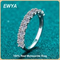 [Zhongxi ornaments ] EWYA แหวนเพชรโมอิส1ct แท้สำหรับผู้หญิง S925 100เงินแท้แหวนแต่งงานแหวนหมั้นของขวัญเครื่องประดับอย่างดี