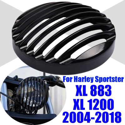 Harley Sportster XL 883 1200 XL883เหล็ก XL1200C เองอุปกรณ์เสริมรถจักรยานยนต์ไฟหน้าฝาครอบไฟหน้าอุปกรณ์ปกป้องป้องกันย่าง