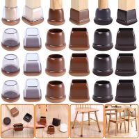 8Pcs TPE Silicone Chair Leg Floor Protectors with Felt Chair Leg Caps Furniture Leg Feet Protection Cover Protect Hardwood Floor Furniture Protectors