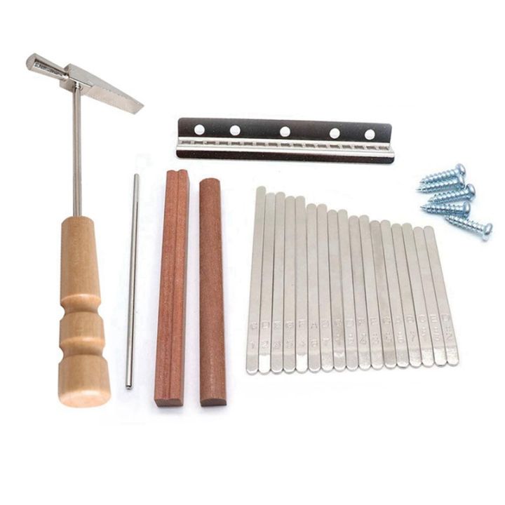 17keys-kalimba-diy-kit-thum-piano-replacement-parts-with-keys-bridge-tuning-hammer-kit-kalimba-accessories