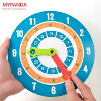 Kids Montessori Wooden Clock Toys Time Learning Teaching Aids Educational Toys For Children Primary School Clever Board Toy