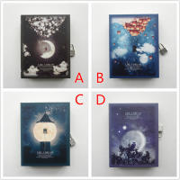 Creative Color Page with Lock Notebook"like Dream"diary Book Cute Function Planner Log Book Diary Stationery Gift Box Packaging